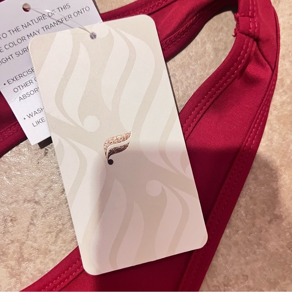 Fabletics Cacey Racerback Dress side slither tricot fabric scarlet red size XL - Picture 3 of 13